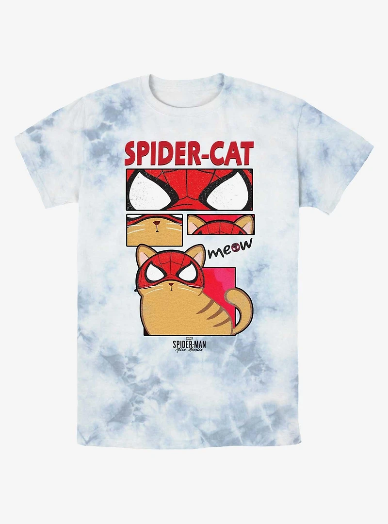 Marvel Spider-Man: Across the Spider-Verse Spider-Cat Tie-Dye T-Shirt