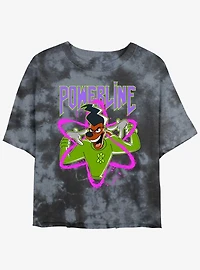 Disney Goofy I Have Power Womens Tie-Dye Crop T-Shirt