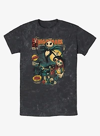 Disney The Nightmare Before Christmas Jack Skellington King of Halloween Comic Cover Mineral Wash T-Shirt