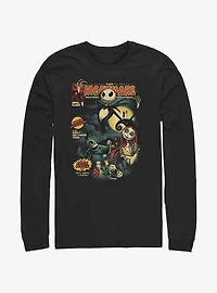 Disney The Nightmare Before Christmas Jack Skellington King of Halloween Comic Cover Long-Sleeve T-Shirt