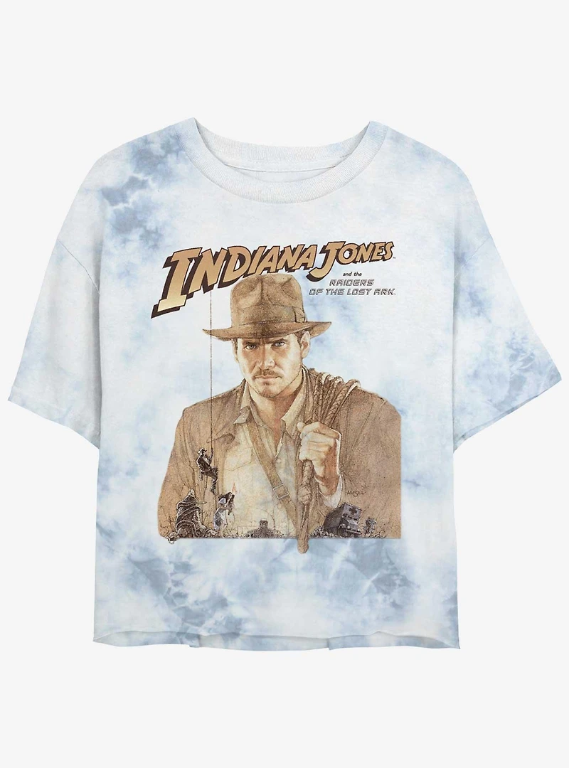 Indiana Jones and the Raiders of Lost Ark Womens Tie-Dye Crop T-Shirt