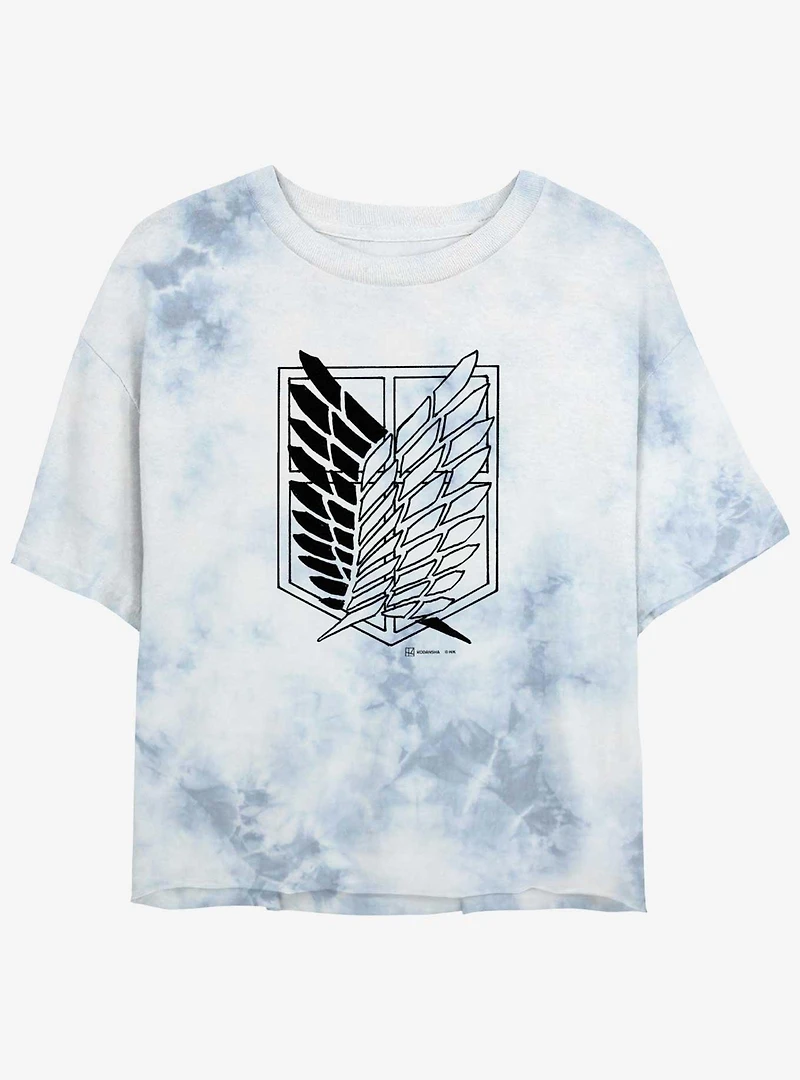 Attack On Titan Scout Regiment Womens Tie-Dye Crop T-Shirt