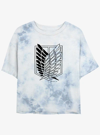 Attack On Titan Scout Regiment Womens Tie-Dye Crop T-Shirt