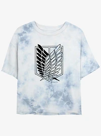 Attack On Titan Scout Regiment Womens Tie-Dye Crop T-Shirt