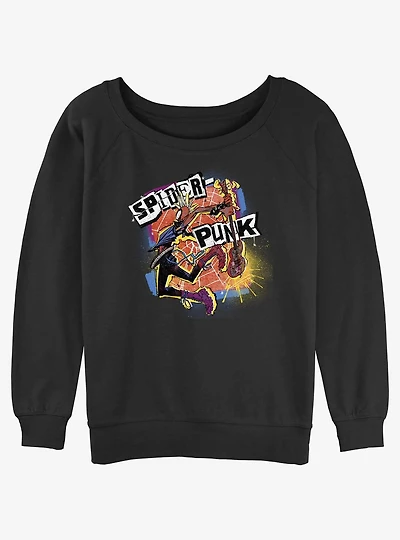 Marvel Spider-Man: Across the Spider-Verse Spider-Punk Womens Slouchy Sweatshirt
