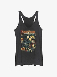 Disney The Nightmare Before Christmas Jack Skellington King of Halloween Comic Cover Womens Tank Top