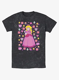 Mario Princess Peach Mineral Wash T-Shirt