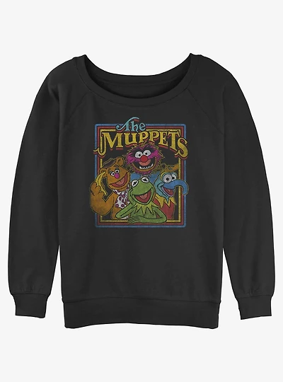 Disney The Muppets Retro Muppet Poster Girls Slouchy Sweatshirt