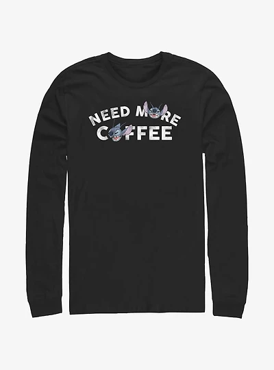 Disney Lilo & Stitch Need More Coffee Long-Sleeve T-Shirt