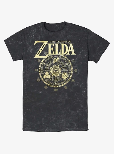 The Legend of Zelda Marks of the Goddesses Mineral Wash T-Shirt