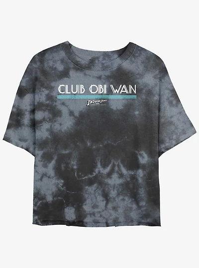Indiana Jones Club Obi Wan Girls Tie-Dye Crop T-Shirt