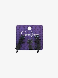 Coraline The Cat Front/Back Earrings
