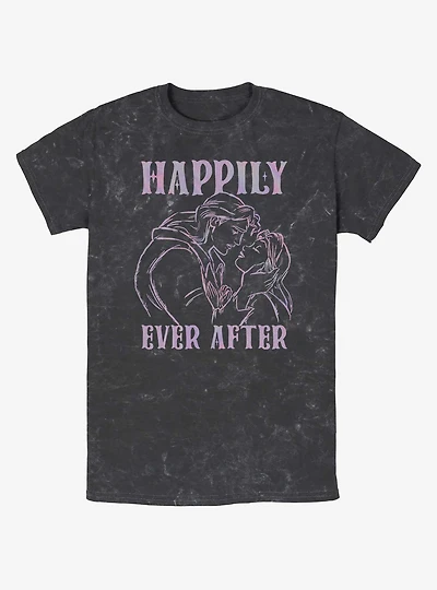 Disney Beauty and the Beast Happily Ever After Belle and Adam Mineral Wash T-Shirt