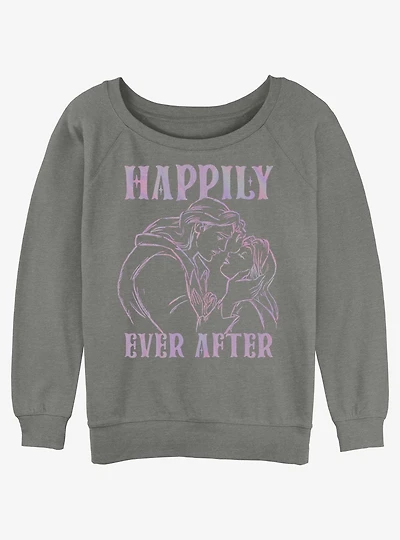 Disney Beauty and the Beast Happily Ever After Belle and Adam Girls Slouchy Sweatshirt