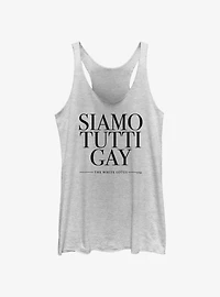 White Lotus Siamo Tutti Gay Womens Tank Top