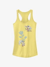 Disney Cinderella Jaq and Gus Mice Flowers Girls Tank