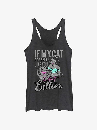 Disney Aladdin Jasmine If My Cat Doens't Like You I Don't Either Girls Tank