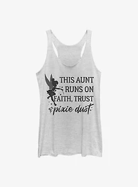 Disney Tinker Bell This Aunt Runs On Faith Trust and Pixie Dust Girls Tank