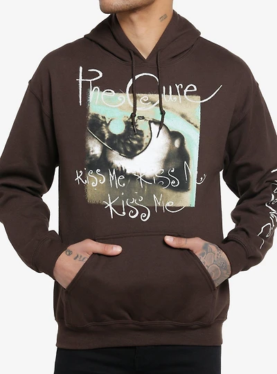 The Cure Kiss Me Kiss Me Kiss Me Brown Hoodie