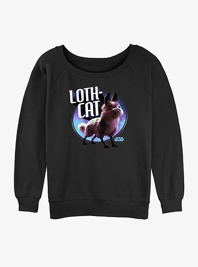 Star Wars Ahsoka Loth-Cat Girls Slouchy Sweatshirt Hot Topic Web Exclusive