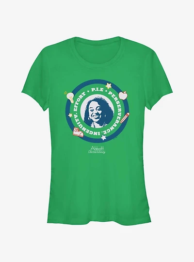 Abbott Elementary P.I.E. Perseverance Ingenuity Effort Girls T-Shirt
