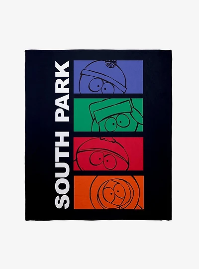 South Park Face Panels Throw Blanket