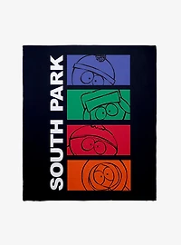 South Park Face Panels Throw Blanket