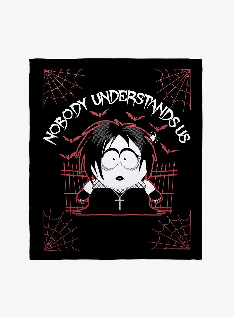 South Park Goth Nobody Understands Us Throw Blanket
