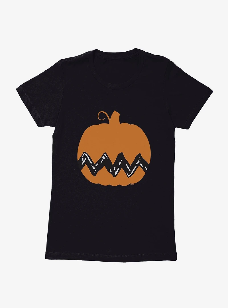Peanuts Charlie Brown Pumpkin Womens T-Shirt