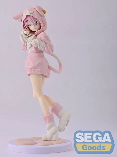 Sega Re:Zero Starting Life in Another World Luminasta Ram Figure (Fluffy Puck Ver.)