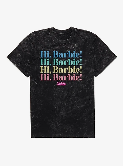 Barbie The Movie Hi Barbie Stack Mineral Wash T-Shirt