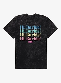 Barbie The Movie Hi Barbie Stack Mineral Wash T-Shirt
