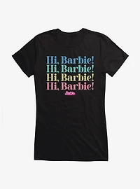 Barbie The Movie Hi Barbie Stack Girls T-Shirt