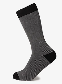 Striped Gray Black Crew Socks