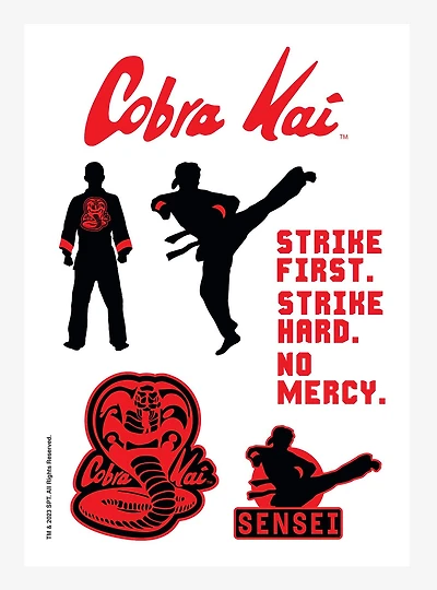 Cobra Kai Strike First Kiss-Cut Sticker Sheet