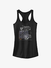 Rebel Moon Ships Girls Tank