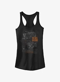 Rebel Moon Wings Space Fighters Girls Tank