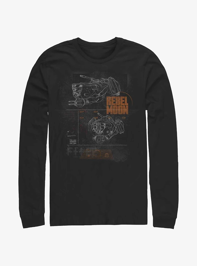 Rebel Moon Wings Space Fighters Long-Sleeve T-Shirt