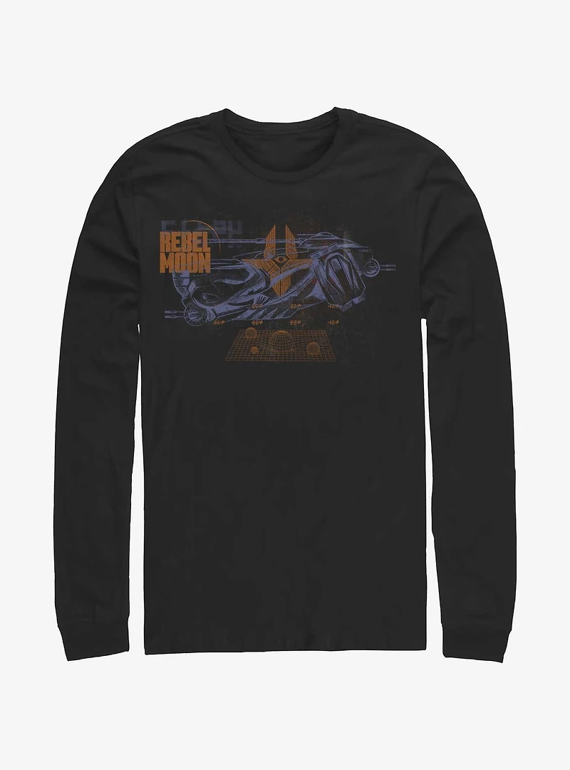 Rebel Moon Imperium Fighter Diagram Long-Sleeve T-Shirt