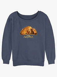 Star Wars Ahsoka Mural Womens Slouchy Sweatshirt