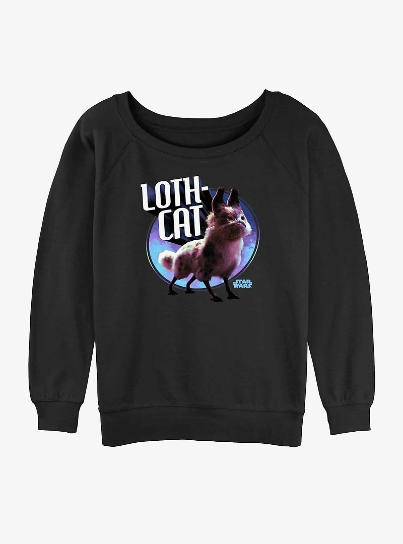 Star Wars Ahsoka Loth-Cat Womens Slouchy Sweatshirt BoxLunch Web Exclusive