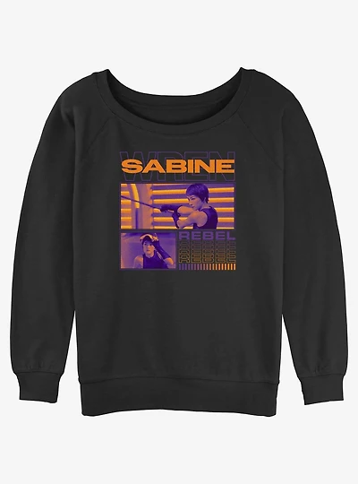 Star Wars Ahsoka Sabine Wren Rebel Womens Slouchy Sweatshirt