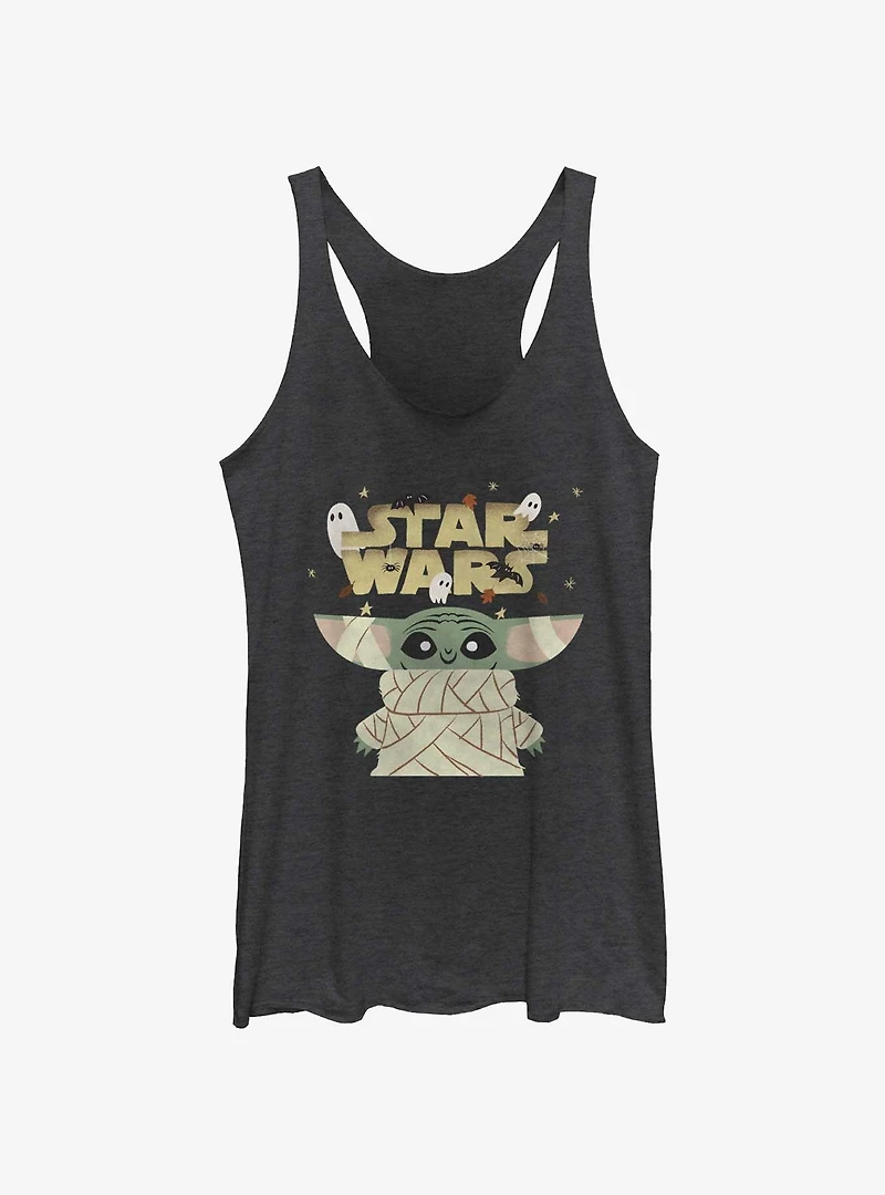 Star Wars The Mandalorian Frighten Mummy Grogu Womens Tank Top