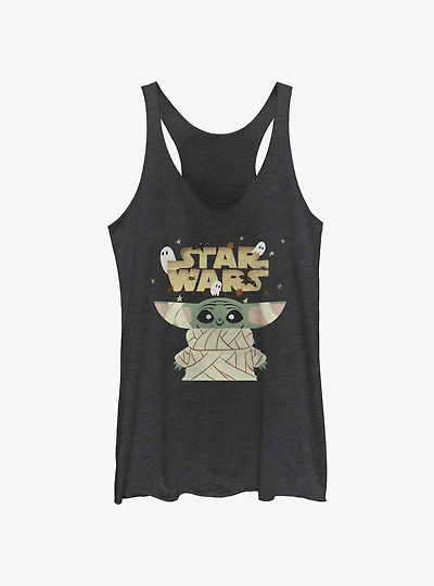 Star Wars The Mandalorian Frighten Mummy Grogu Womens Tank Top
