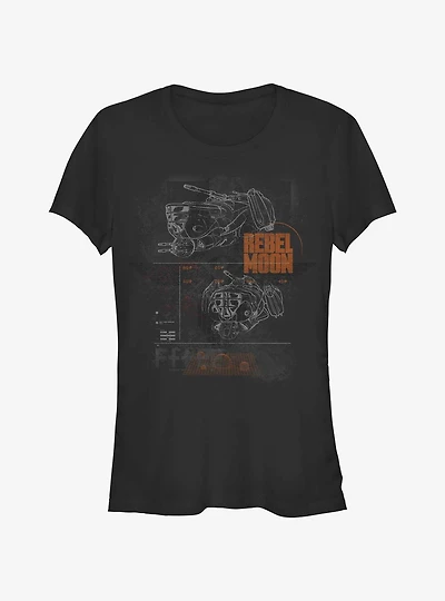 Rebel Moon Wings Space Fighters Girls T-Shirt