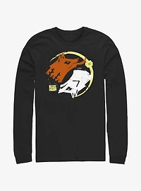 Rebel Moon Dual Wolves Long-Sleeve T-Shirt
