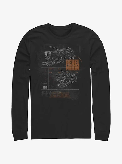 Rebel Moon Wings Space Fighters Long-Sleeve T-Shirt