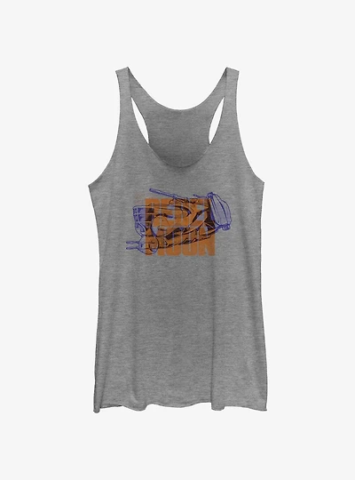 Rebel Moon Graphic Womens Tank Top