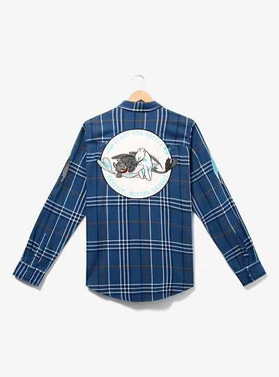Dreamworks How to Train Your Dragon Toothless and Light Fury Flannel — BoxLunch Exclusive
