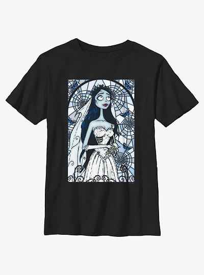 Corpse Bride Emily Stained Glass Youth T-Shirt